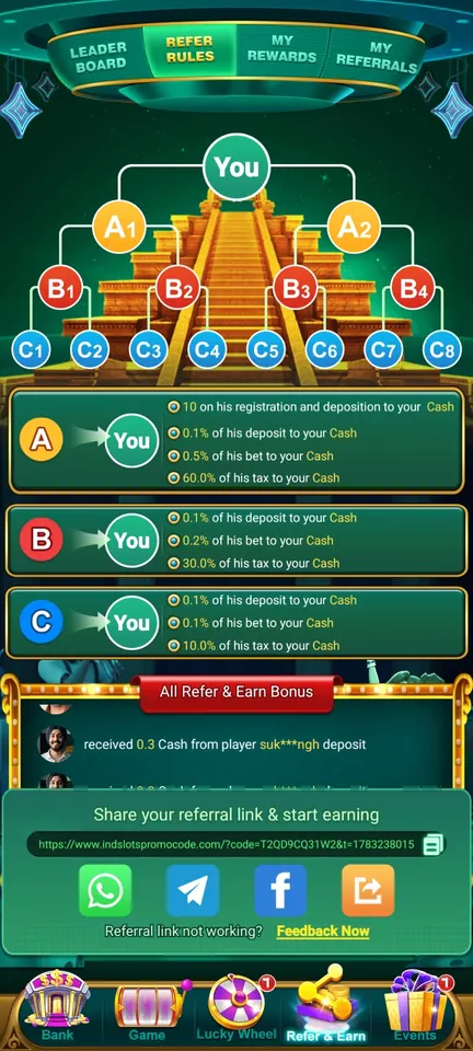 Yono Arcade Refer and Earn